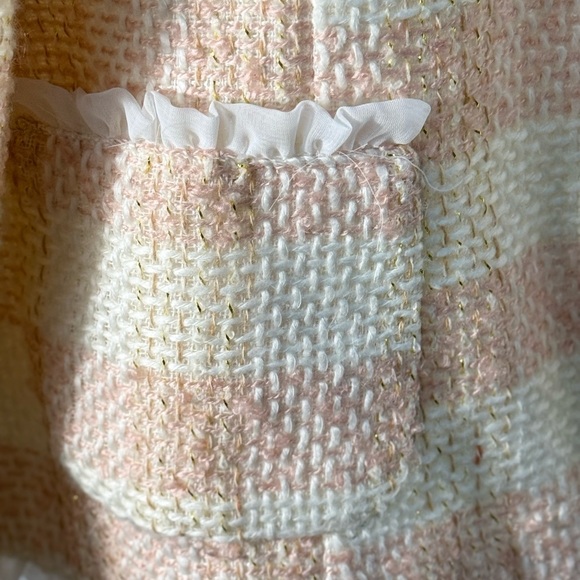 Hannah White and Pink Blazer with Textured Finish,Y2K,Vintage. - Picture 2 of 6